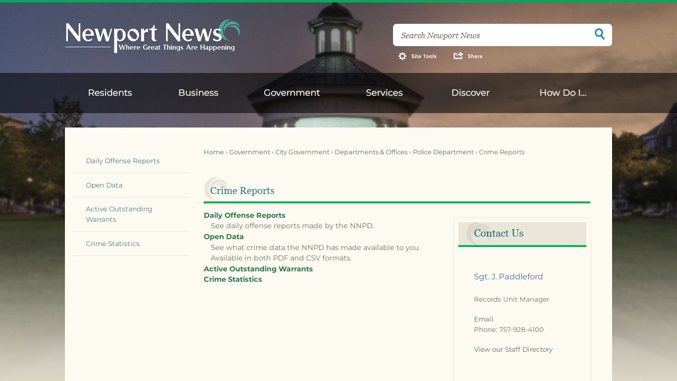 Crime Reports | Newport News, VA - Official Website